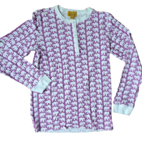 Roberta Roller Rabbit NEW Hathi Elephant Cotton PJ Pajama Top Kids Size 12 NWOT - Picture 1 of 6